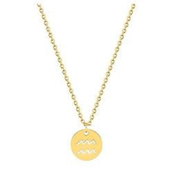 Collar Acero Dorado Argyor-MRM  (AC)432178 Cadena Con Colgante Zodíaco