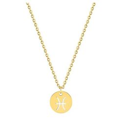 Collar Acero Dorado Argyor-MRM  (AC)432179 Cadena Con Colgante Zodíaco