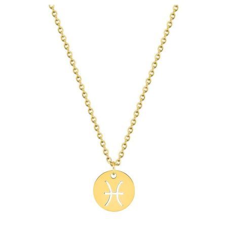 Colar de aço dourado com pingente do zodíaco Argyor-MRM (AC)432179