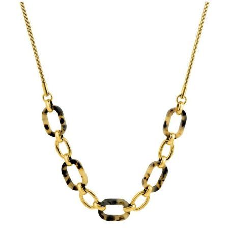 Colar de elos de aço dourado Argyor-MRM (AC)432200