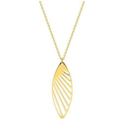 Collar Acero Dorado Argyor-MRM  (AC)432227 Cadena Con Colgante Hoja