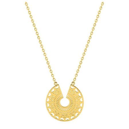 Colar de aço dourado com pingente Argyor-MRM (AC)432231
