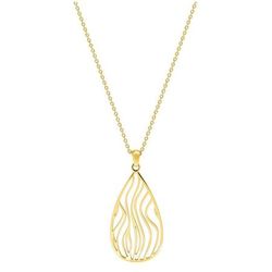 Collar Acero Dorado Argyor-MRM  (AC)432266 Cadena Con Colgante Hoja