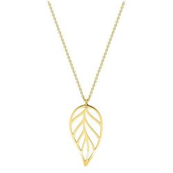 Collar Acero Dorado Argyor-MRM  (AC)432268 Cadena Con Colgante Hoja
