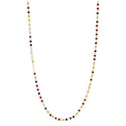 Collar Acero Dorado Argyor-MRM  (AC)432293 Cadena con Piedras Multicolor