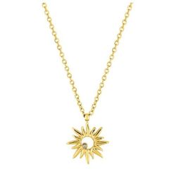 Collar Acero Dorado Argyor-MRM  (AC)432310 Cadena con Colgante Sol