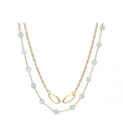Colgante Acero Dorado Liska Mujer SHA206CL Amazonita