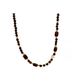 Colgante Acero Dorado Liska Mujer SHA219CL Ojo De Tigre
