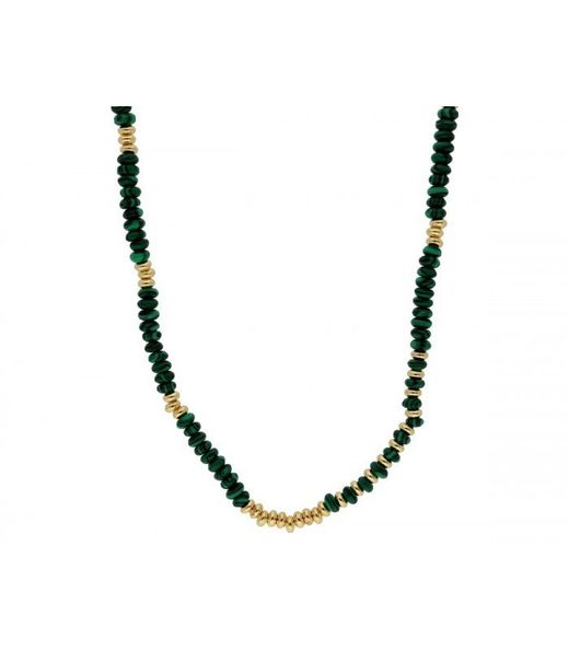 Liska Women's Gold Steel Pendant SHA225CL Green Natural Stones