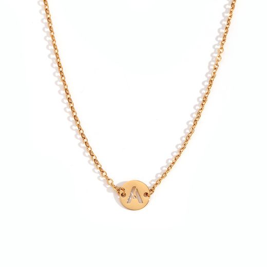 Collar Acero Dorado Mujer CAL0234DOA Letra A