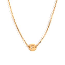 Collar Acero Dorado Mujer CAL0234DOF Letra F