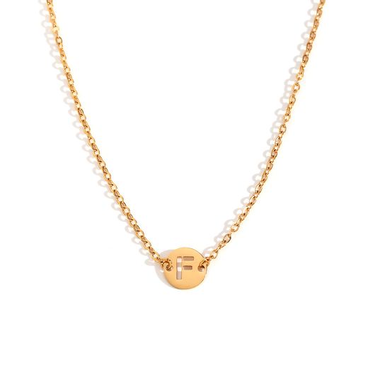 Collar Acero Dorado Mujer CAL0234DOF Letra F