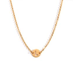 Collar Acero Dorado Mujer CAL0234DOL Letra L