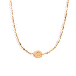 Collar Acero Dorado Mujer CAL0234DOO Letra O