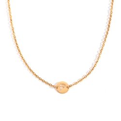 Collar Acero Dorado Mujer CAL0234DOP Letra P