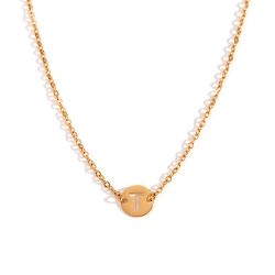 Collar Acero Dorado Mujer CAL0234DOT Letra T