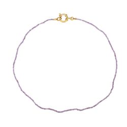 Collar Acero Dorado Mujer CAS0015DOAMXX Piedras Minerales Amatista