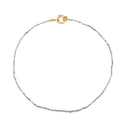 Collar Acero Dorado Mujer CAS0015DOLAXX Piedras Minerales Labradorita