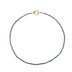 Collar Acero Dorado Mujer CAS0015DOSLXX Piedras Minerales Sodalitas