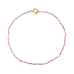 Collar Acero Dorado Mujer CAS0015DOTRXX Piedras Minerales Turmalina