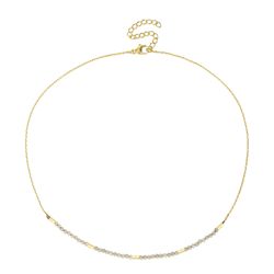 Collar Acero Dorado Mujer 39+5cm CAS0051DOLA Piedras Minerales Labradorita