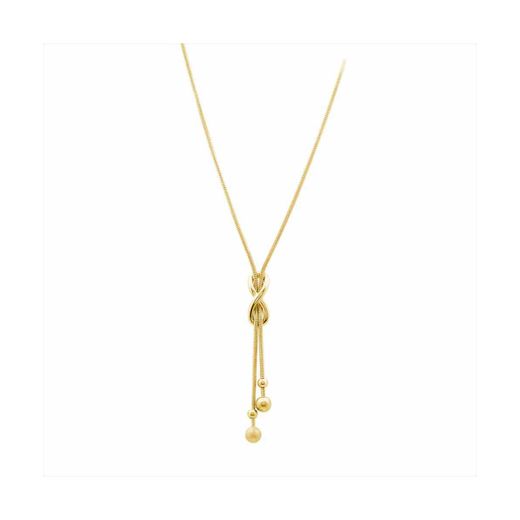 Collar Acero Dorado Mujer N27204GP Infinito C. Nudo 40+5cm