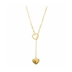 Collar Acero Dorado Mujer N27205GP Corazón En Brillo 40+5cm
