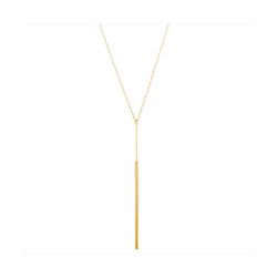 Collar Acero Dorado Mujer N27207GP Bastón En Brillo 40+5cm