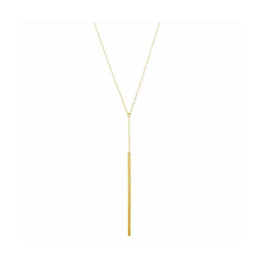 Collar Acero Dorado Mujer N27207GP Bastón En Brillo 40+5cm