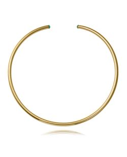 Collar Acero Dorado Viceroy 75421C01012 Choker Extremos Piedras Naturales Ágata Verde