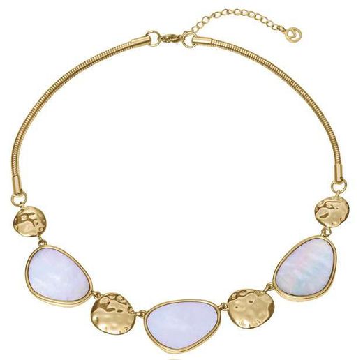 Collar Acero Dorado Viceroy Mujer 14441C01012 Piedras Madre Perla Irregulares