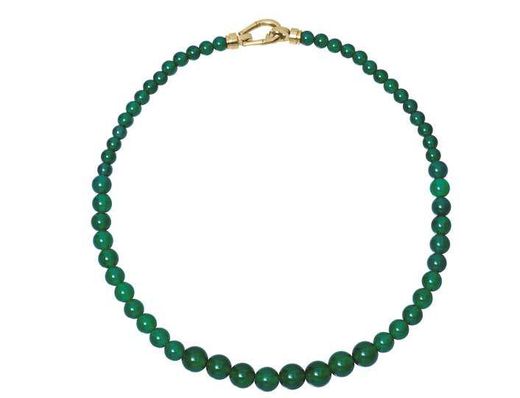 Collar Acero Dorado Viceroy Mujer 15230C01016 Bolas Ágata Verde