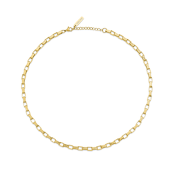 Collar Acero IP Dorado Police PEAGN0041802 Eslabones En Brillo