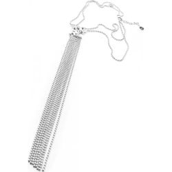 Collar Acero Karl Lagerfeld Mujer 5483571 Fleco Cadenillas Bolas Facetadas & Logo Karl C. Cristales & Perlas Swarovski