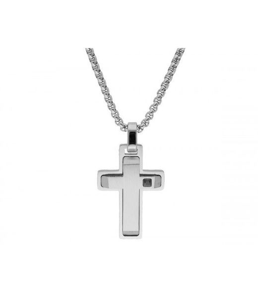Liska Men's Steel Necklace 86CD326 Cross