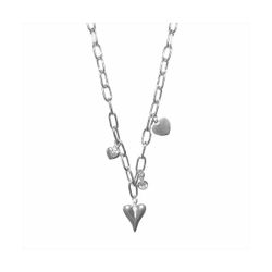 Collar Acero Mujer N27212 Corazones En Brillo 40+5cm