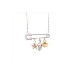 Collar Acero N15457 Imperdible Con Charms Del Mar