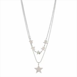 Collar Acero Sovrani AV0529 2 Cadenas Con Estrellas