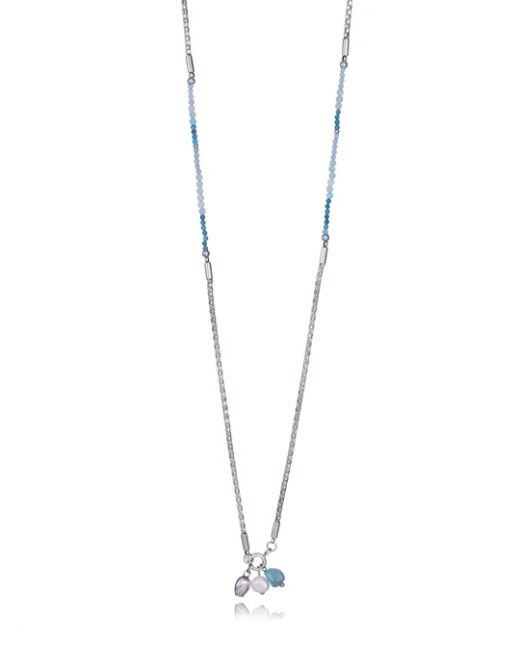 Collar Acero Viceroy Mujer 14356C01013 Piedras Naturales Verdes Bicolor Azul
