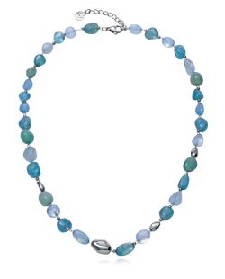 Collar Acero Viceroy Mujer 14359C01016 Piedras Naturales Apatita, Aguamarina & Aventurina Verde