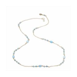 Collar Bronce 100cm Sovrani J9043 Dorado Rebecca Piedras Azules