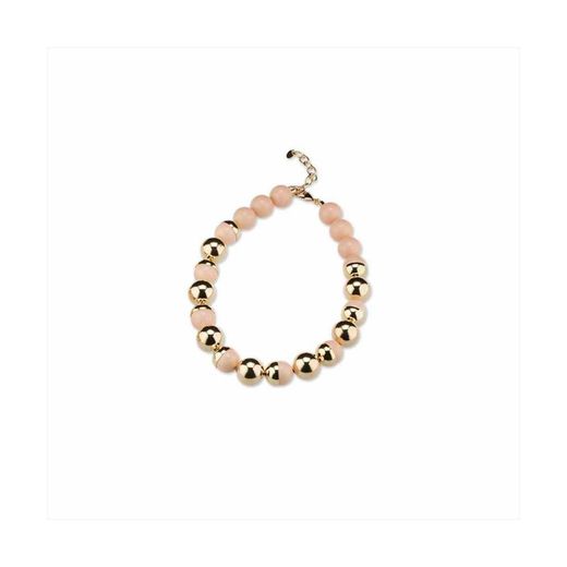 Bronze Necklace 40+5cm Sovrani J8903 Golden Pink Stones