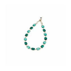 Collar Bronce 40+5cm Sovrani J9072 Dorado Pauline Piedras Verdes