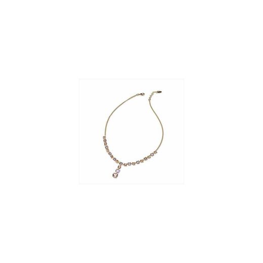 Bronze Necklace 42+3cm Sovrani J9600 Gold Bicolor Pink Violet Crystals