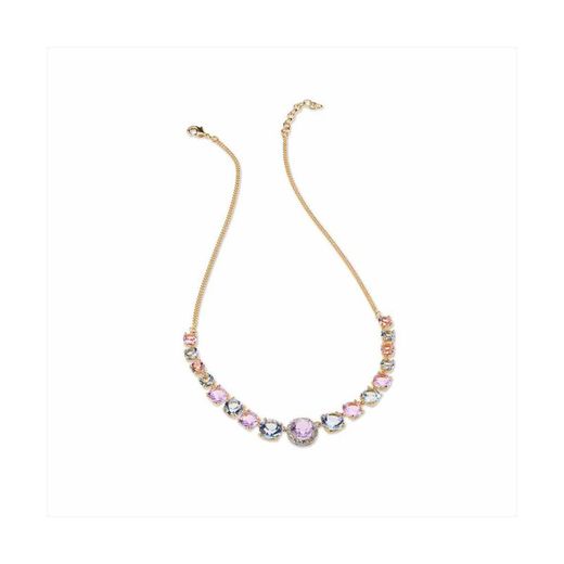 Collar Bronce 42+3cm Sovrani J9606 Dorado Zafiros Violeta Latón