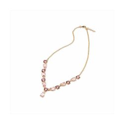 Collar Bronce 42+3cm Sovrani J9609 Dorado Cristales Rosa Claro Latón