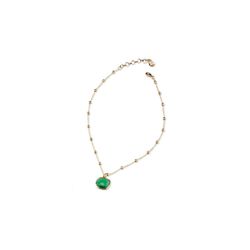 Collar Bronce 50+5cm Sovrani J7946 Regine Dorado Ojo De Gato Verde