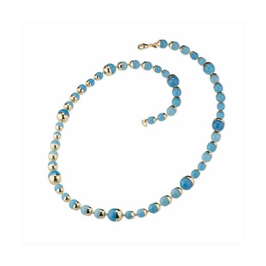Bronze Necklace 90cm Sovrani J10631 Celestial Quartz Beads Brass