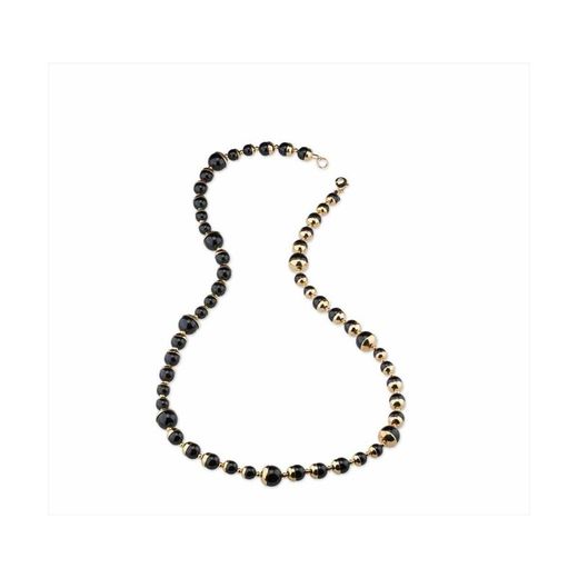 Bronze Necklace 90cm Sovrani J7412 Golden Black Agate