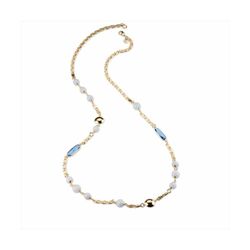 Collar Bronce 90cm Sovrani J8521 Fleur Dorado Cristal Azul